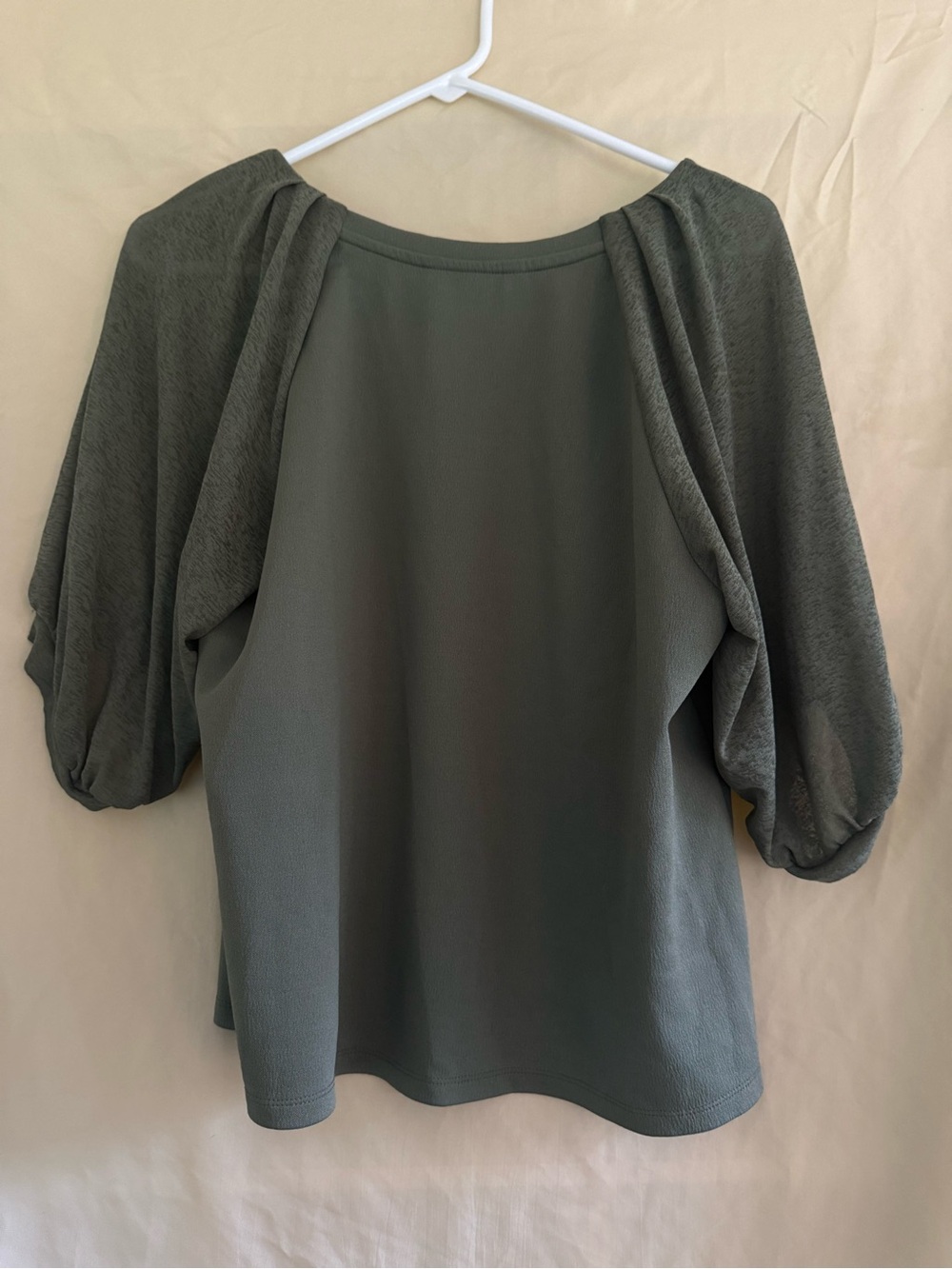 Banana Republic Moss Green Balloon Sleeve Blouse